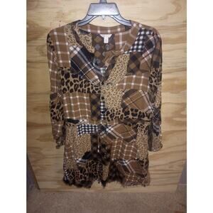 Women's Cato Patchwork Animal Tunic Dress Large